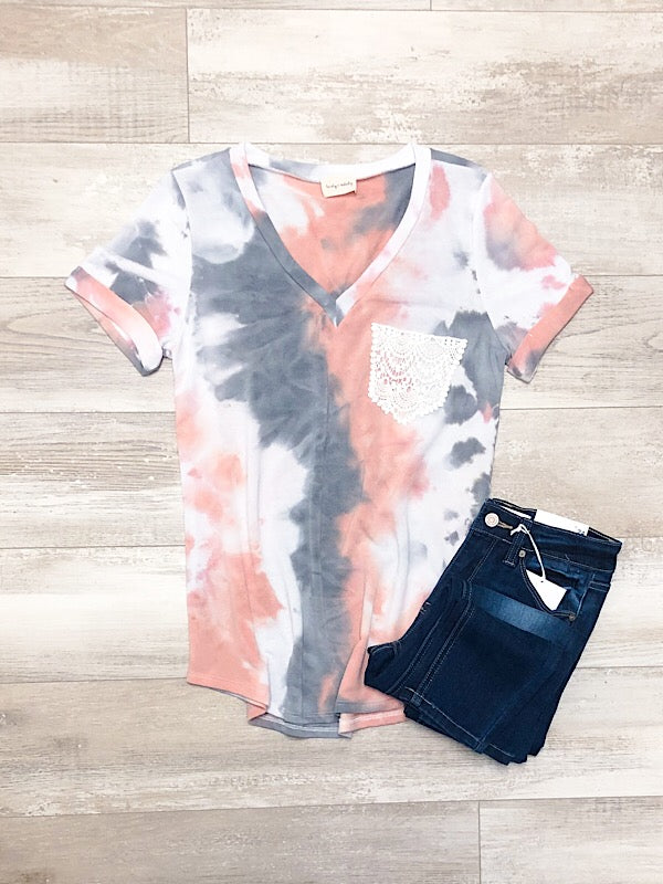 Pink and Gray Tie Dye