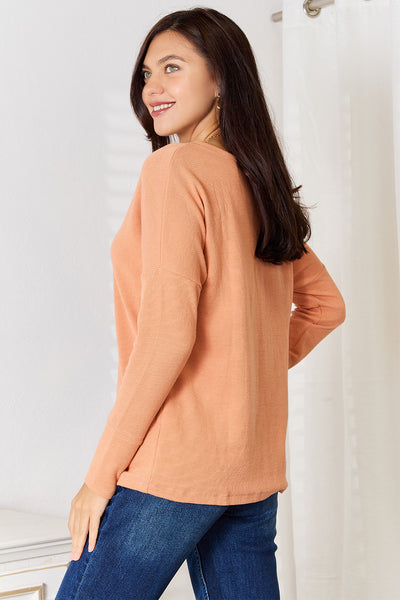 *Doorbuster* Half Button Long Sleeve Top