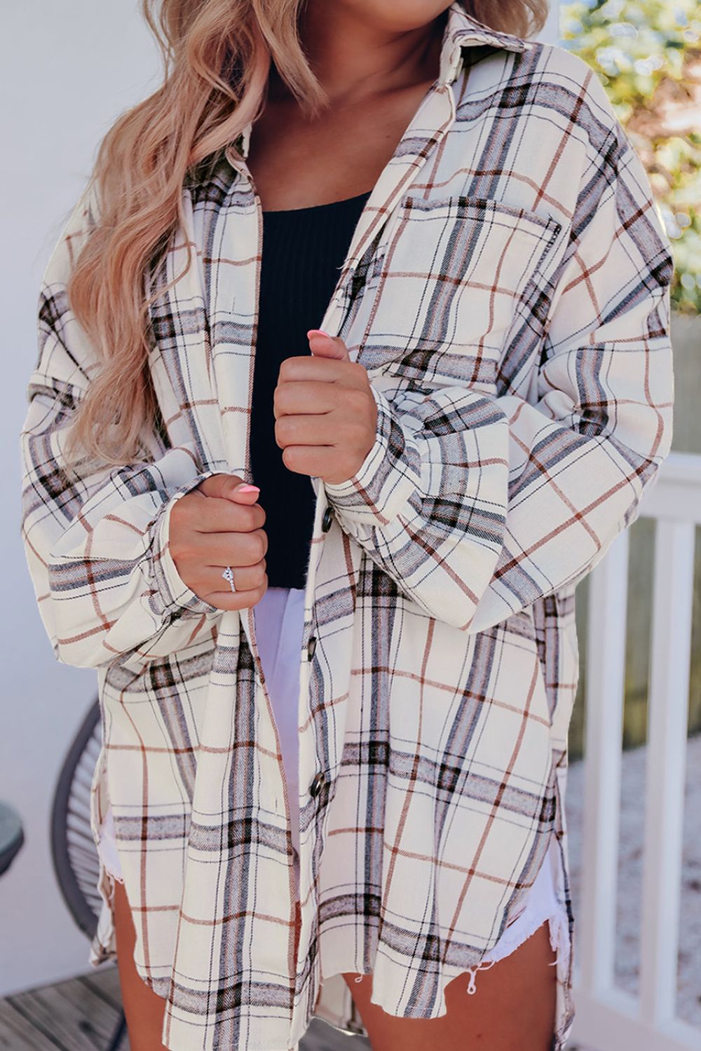 Plaid Button Up Long Sleeve