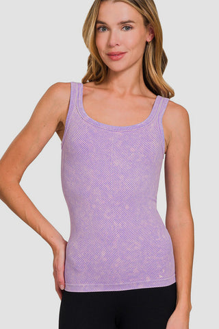 Ribbed Scoop Neck Tank