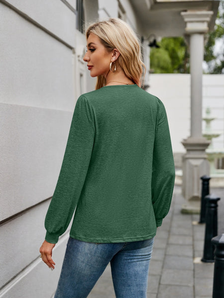 V-Neck Long Sleeve T-Shirt