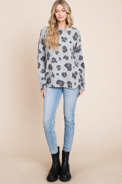 Leopard Drop Shoulder T-Shirt