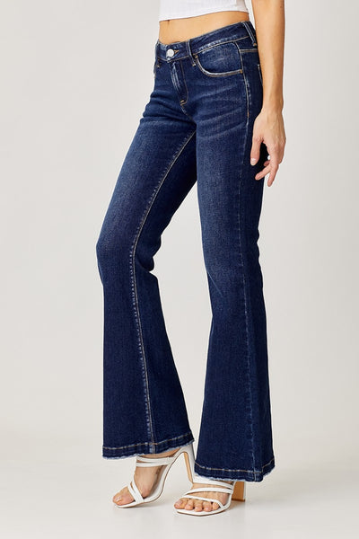 Full Size Low Rise Flare Jeans