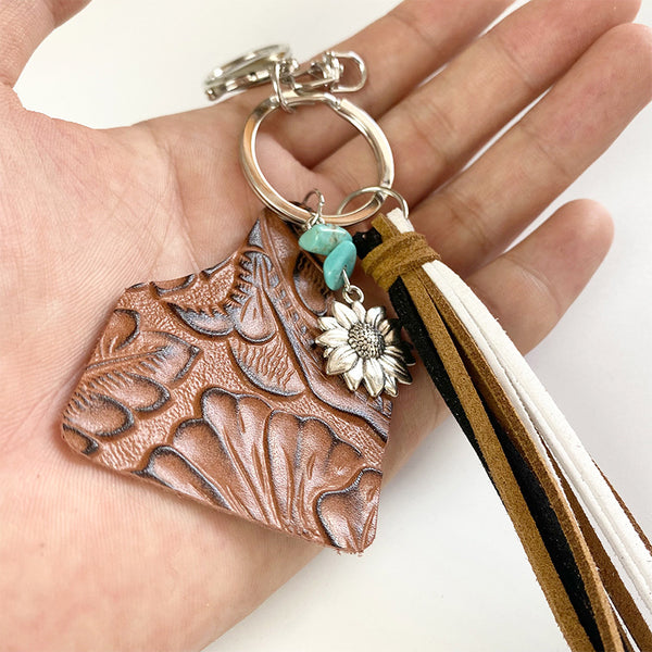 *Doorbuster* Turquoise Fringe Detail Key Chain