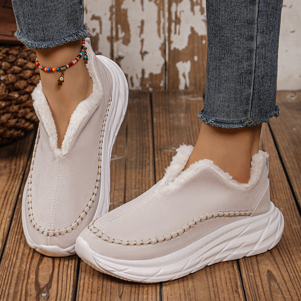 Thermal Suede Platform Slip-On