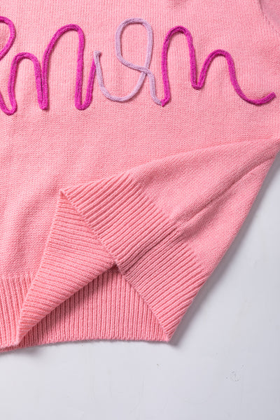 MOM Round Neck Half Sleeve Sweater