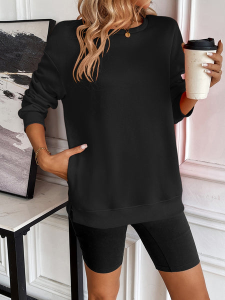 Round Neck Long Sleeve Sweatshirt