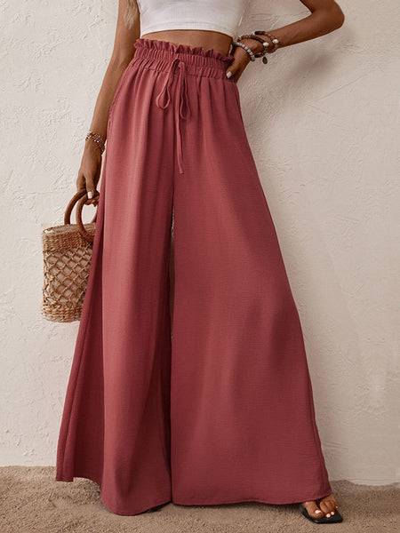 Frill Tied Wide Leg Pants