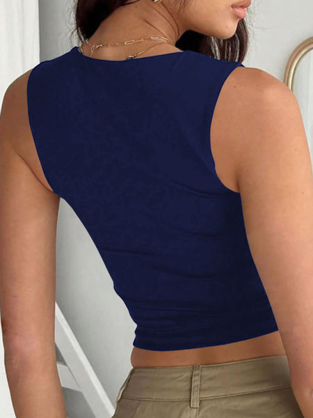 Square Neck Wide Strap Tank