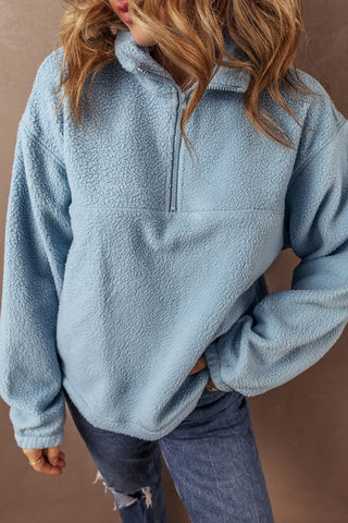 Half Zip Long Sleeve Sweatshirt