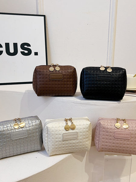 PU Leather Woven Clutch