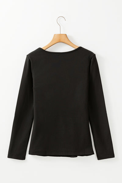 Round Neck Long Sleeve Top