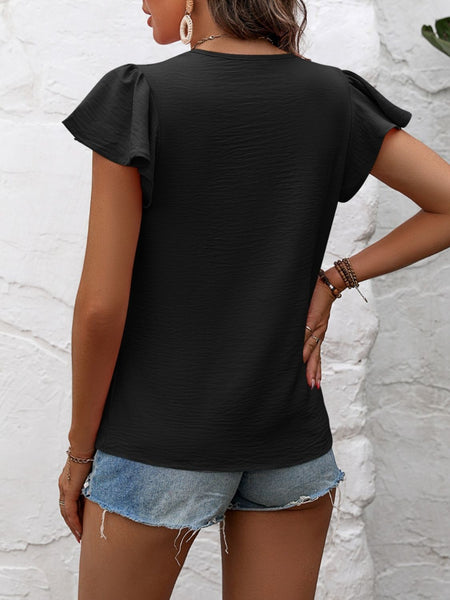 Round Neck Cap Sleeve T-Shirt