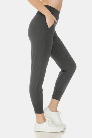 Wide Waistband Slim Active Joggers