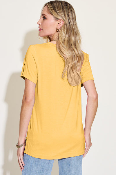 V-Neck High-Low T-Shirt