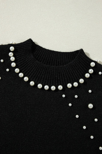 Detail Mock Neck Long Sleeve Sweater