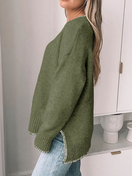 Round Neck Long Sleeve Sweater