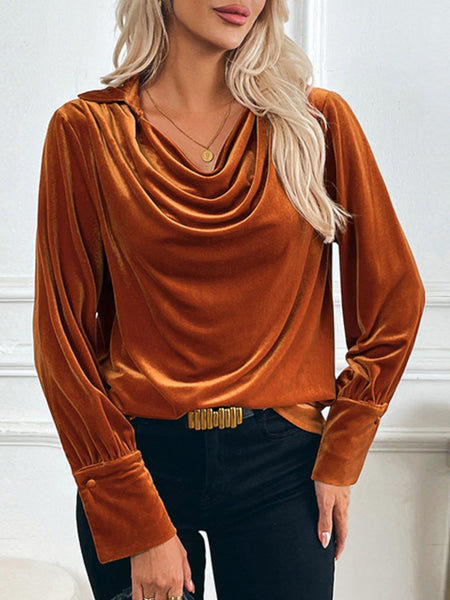 Ruched Long Sleeve Blouse