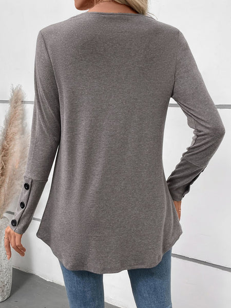 V-Neck Long Sleeve T-Shirt