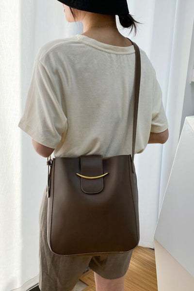 Vegan Leather Adjustable Strap Crossbody Bag