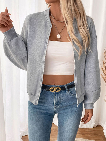 Zip Up Long Sleeve Sweatshirt