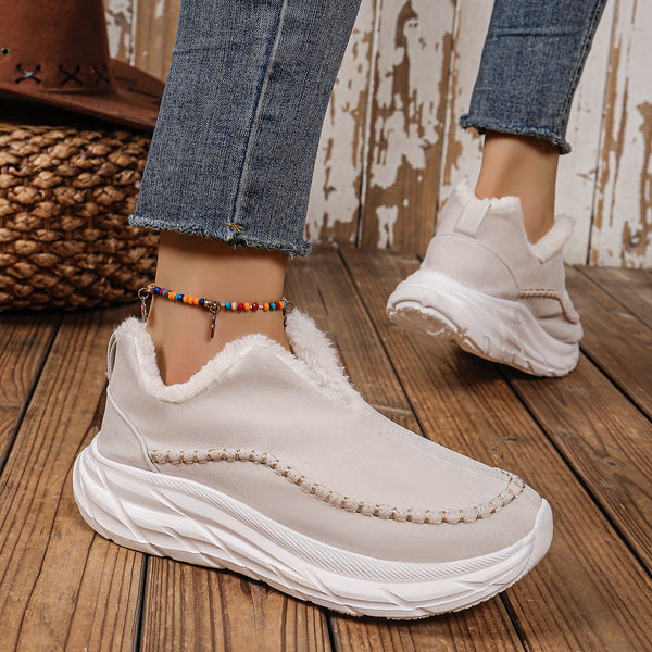 Thermal Suede Platform Slip-On