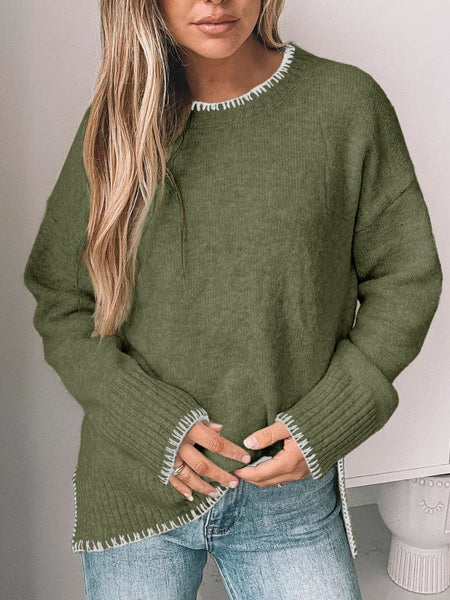 Round Neck Long Sleeve Sweater