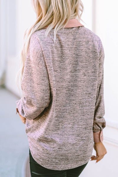 Contrast Trim Button Up