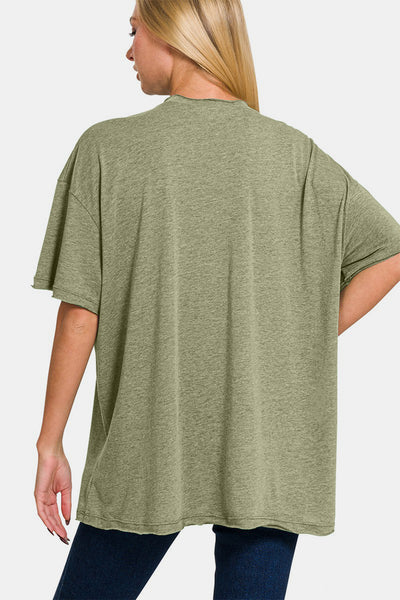 Drop Shoulder Oversized Front Pocket T-Shirt