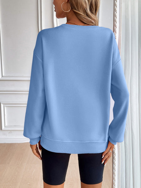 Round Neck Long Sleeve Sweatshirt