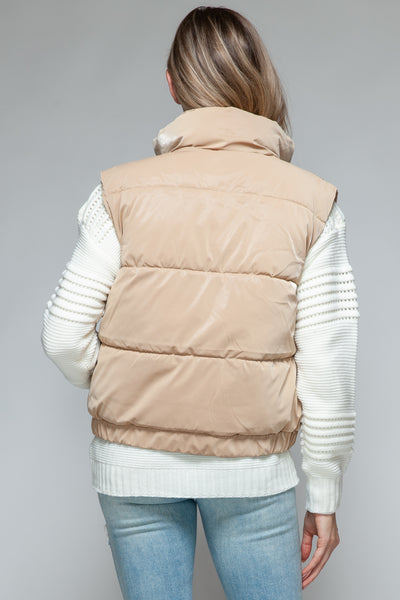 Fine Fur Lining Quilted Vest