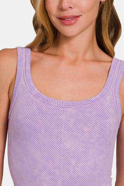 Ribbed Scoop Neck Tank