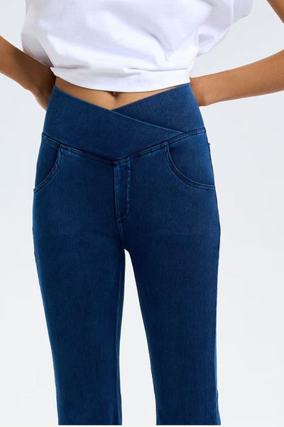 Pocketed Highly Stretchy Bootcut Jeans