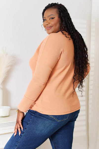 *Doorbuster* Half Button Long Sleeve Top