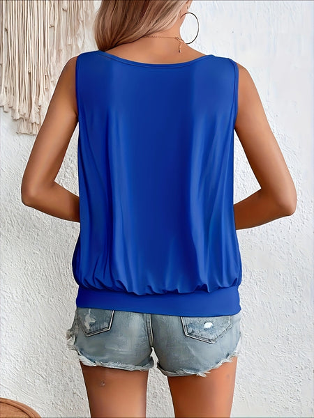 Full Size Ruched Scoop Neck Tank