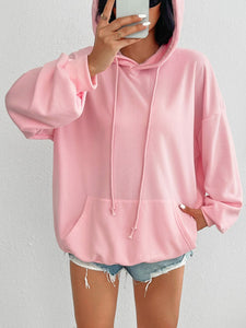 Drawstring Long Sleeve Hoodie