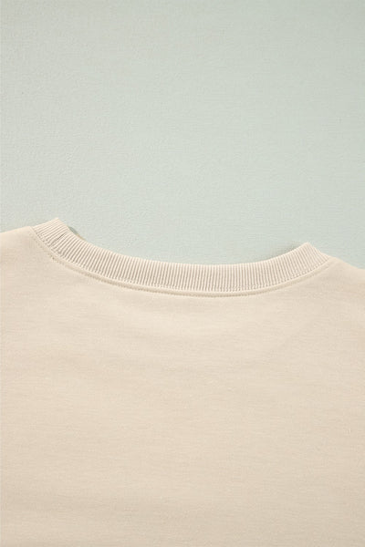 Ruffled Round Neck Long Sleeve Blouse