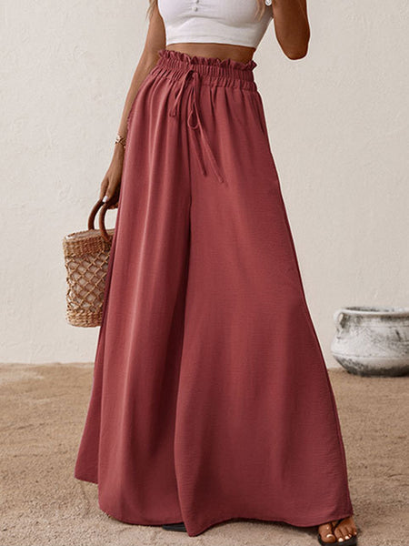 Frill Tied Wide Leg Pants