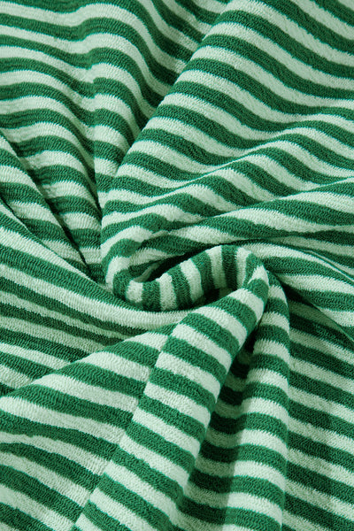 Stripe Johnny Collar Long Sleeve
