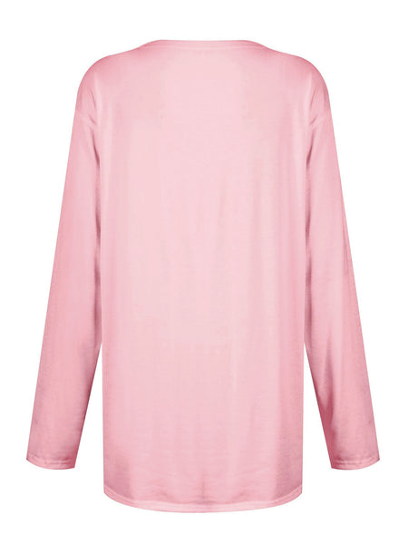 Full Size Pocketed Round Neck Long Sleeve T-Shirt