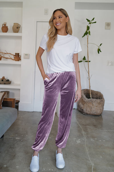 Pocketed Elastic Waist Joggers