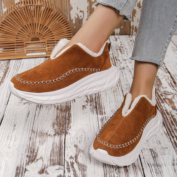 Thermal Suede Platform Slip-On