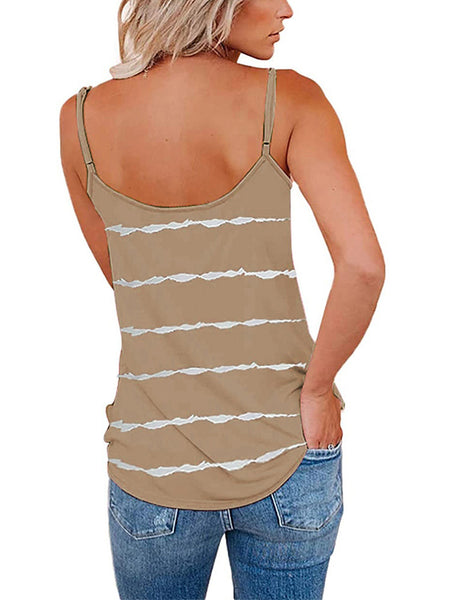 Full Size Striped V-Neck Cami