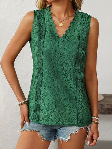 Lace V-Neck Tank