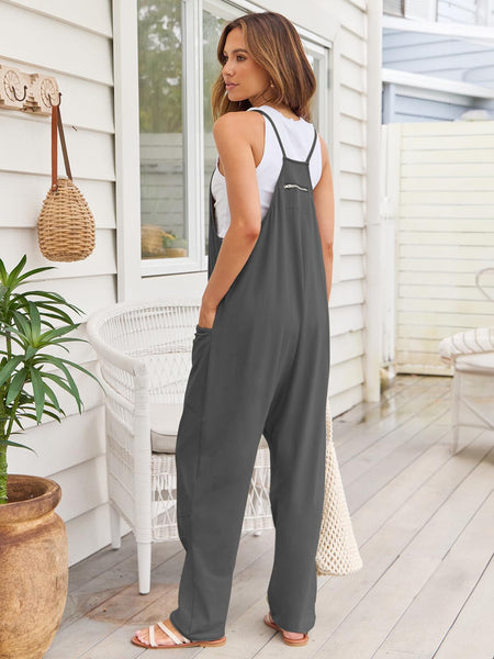 *Doorbuster* V-Neck Spaghetti Strap Jumpsuit