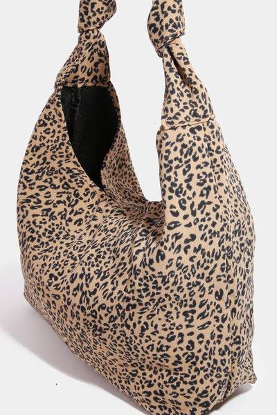 Leopard Knotted Strap Shoulder Bag