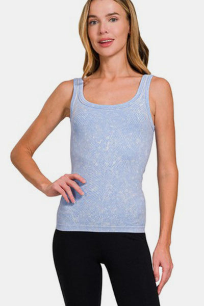 Ribbed Scoop Neck Tank