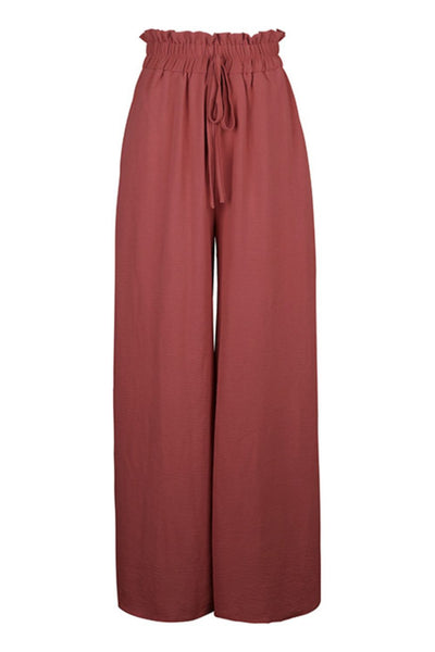 Frill Tied Wide Leg Pants