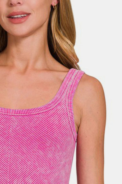 Ribbed Scoop Neck Tank