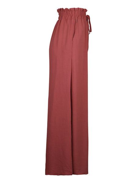 Frill Tied Wide Leg Pants